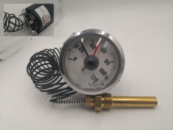 60mm(2.4inch)Dial capillary thermometer with switch contact